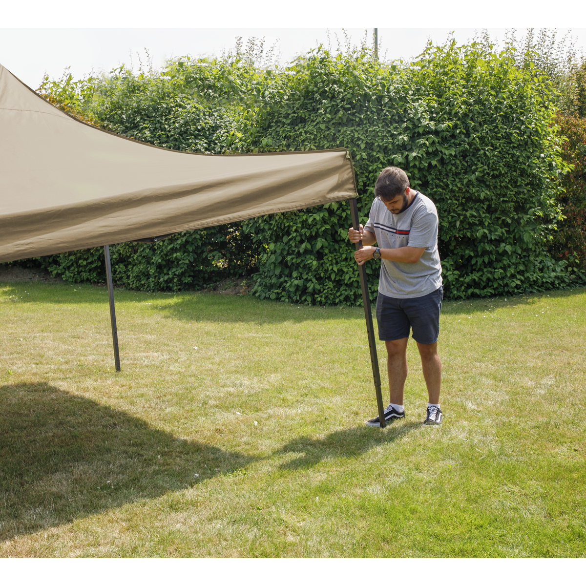 Dellonda Premium 3 x 3m Pop-Up Gazebo - Beige DG130