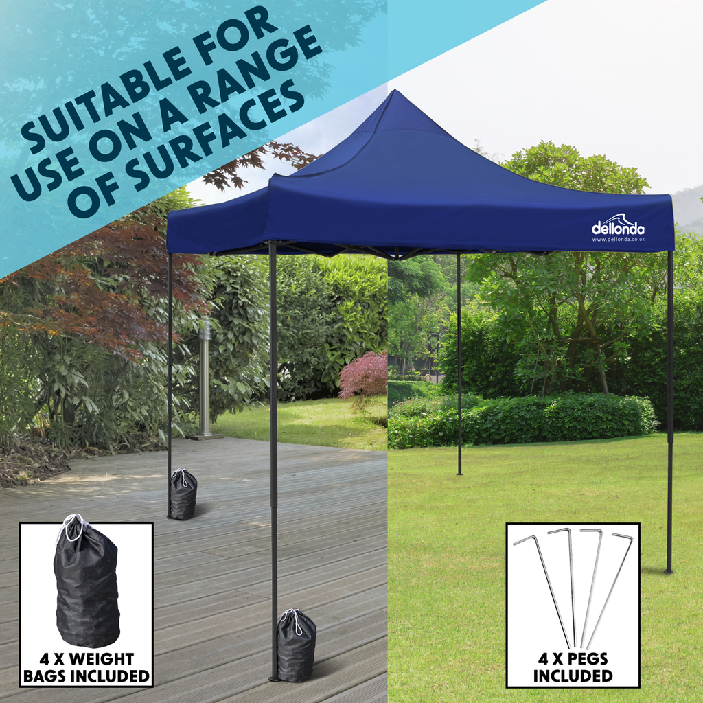 Dellonda Premium 3 x 3m Pop-Up Gazebo - Blue DG131