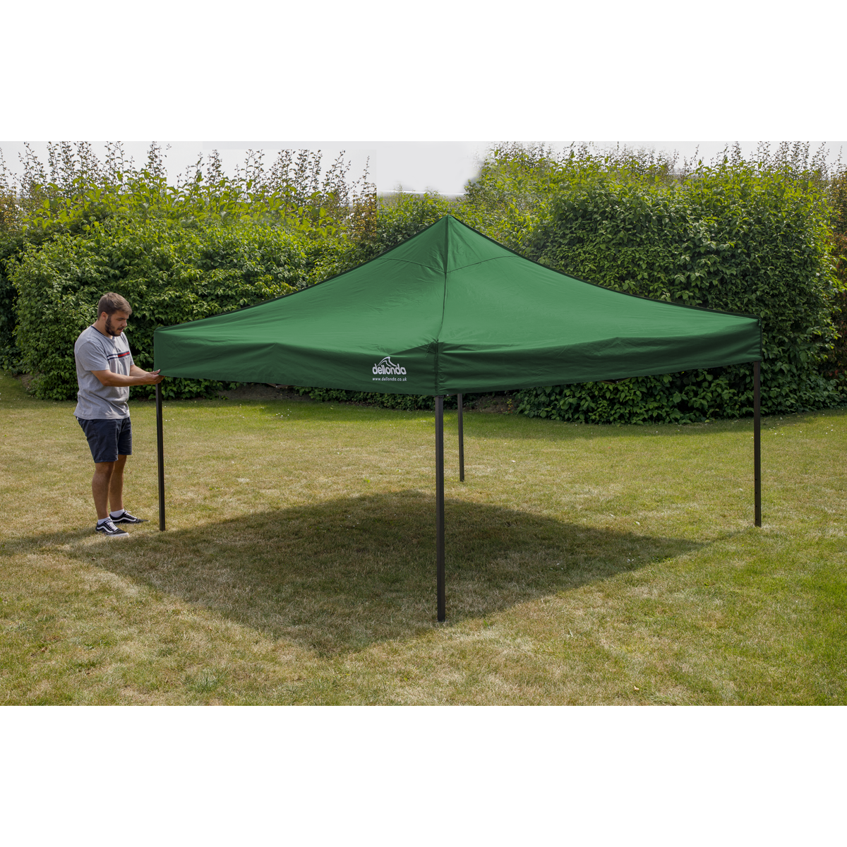 Dellonda Premium 3 x 3m Pop-Up Gazebo - Dark Green DG132