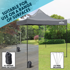 Dellonda Premium 3 x 3m Pop-Up Gazebo - Grey DG133