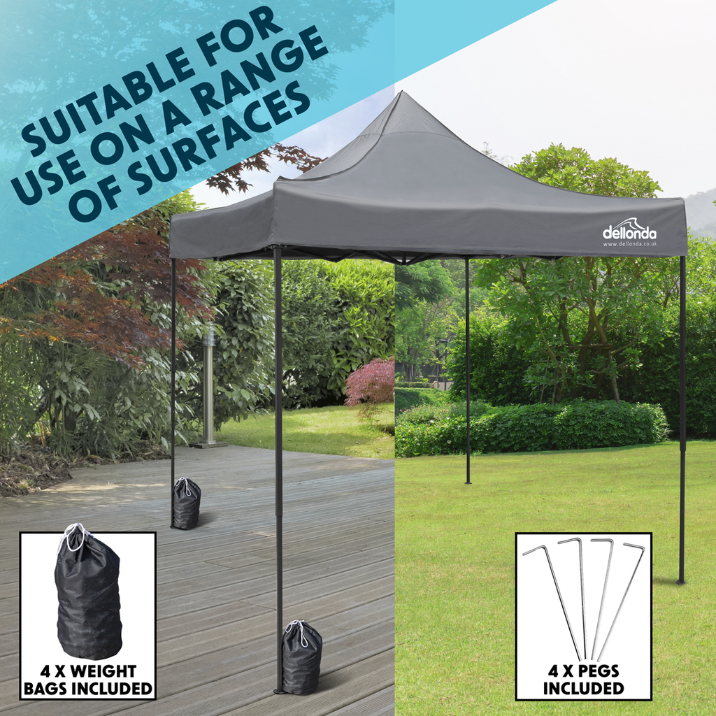 Dellonda Premium 3 x 3m Pop-Up Gazebo - Grey DG133