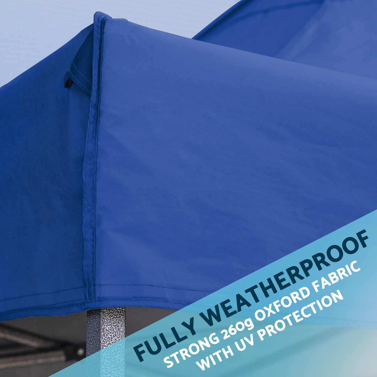 Premium 3 x 4.5m Pop-Up Gazebo Water-Resistant, Carry Bag, Stakes & Weight Bags - Blue DG135