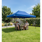 Premium 3 x 4.5m Pop-Up Gazebo, Water-Resistant, Carry Bag, Stakes & Weight Bags - Blue DG135