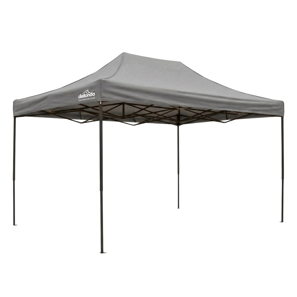 Premium 3 x 4.5m Pop-Up Gazebo, Water-Resistant, Carry Bag, Stakes & Weight Bags - Grey DG137