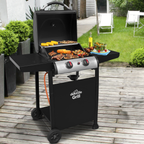 2 Burner Gas BBQ Grill with Piezo Ignition & Thermometer DG13