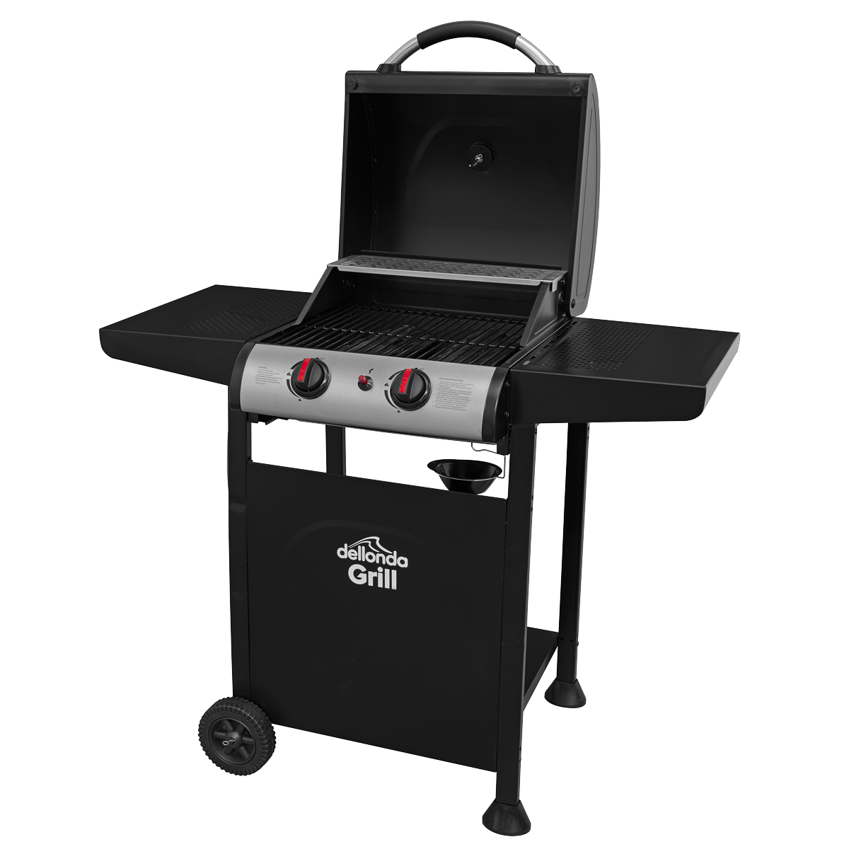 2 Burner Gas BBQ Grill with Piezo Ignition & Thermometer DG13