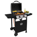 2 Burner Gas BBQ Grill with Piezo Ignition & Thermometer DG13