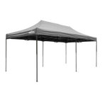 Premium 3 x 6m Pop-Up Gazebo, Water-Resistant, Carry Bag, Stakes & Weight Bags - Grey DG141