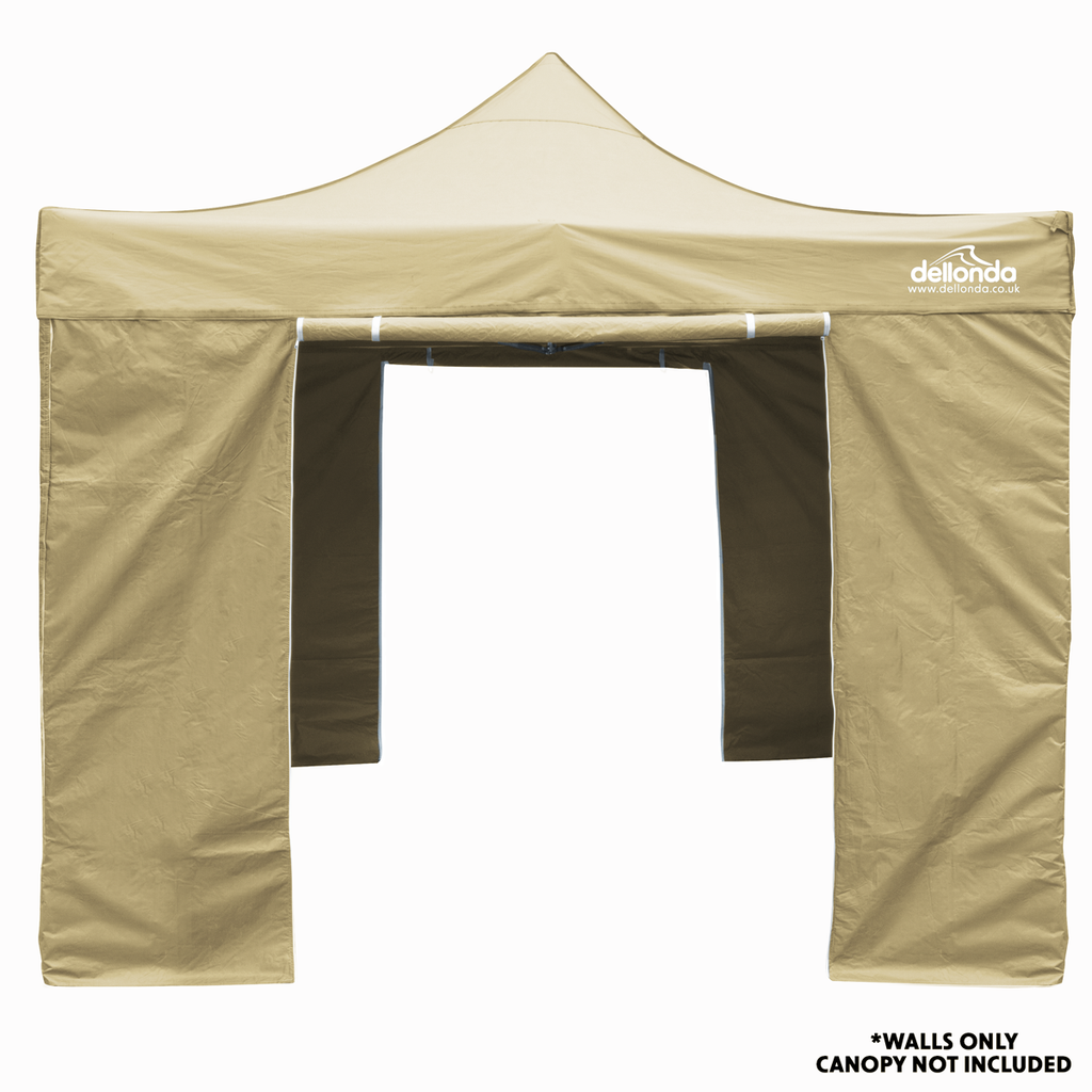 Dellonda Premium Gazebo Side Walls/Doors/Windows, Fits 2 x 2m Models - Beige DG142