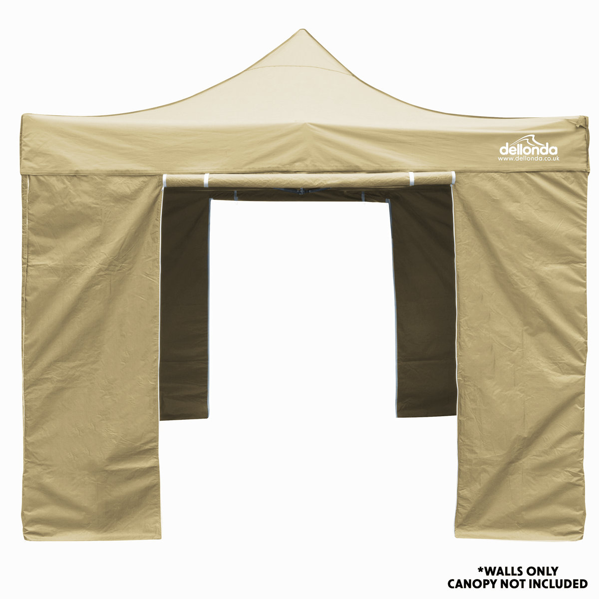 Dellonda Premium Gazebo Side Walls/Doors/Windows, Fits 2 x 2m Models - Beige DG142