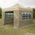 Dellonda Premium Gazebo Side Walls/Doors/Windows, Fits 2 x 2m Models - Beige DG142