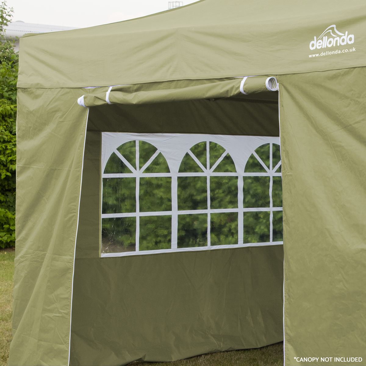 Dellonda Premium Gazebo Side Walls/Doors/Windows, Fits 2 x 2m Models - Beige DG142
