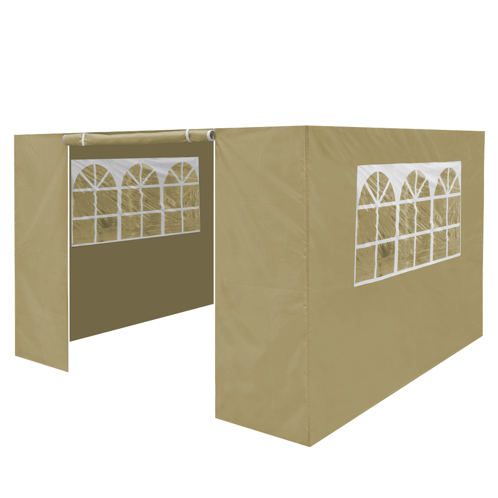 Dellonda Premium Gazebo Side Walls/Doors/Windows, Fits 2 x 2m Models - Beige DG142