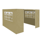 Dellonda Premium Gazebo Side Walls/Doors/Windows, Fits 2 x 2m Models - Beige DG142