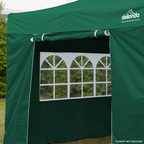 Dellonda Premium Gazebo Side Walls/Doors/Windows Fits 2 x 2m Models - Dark Green DG144