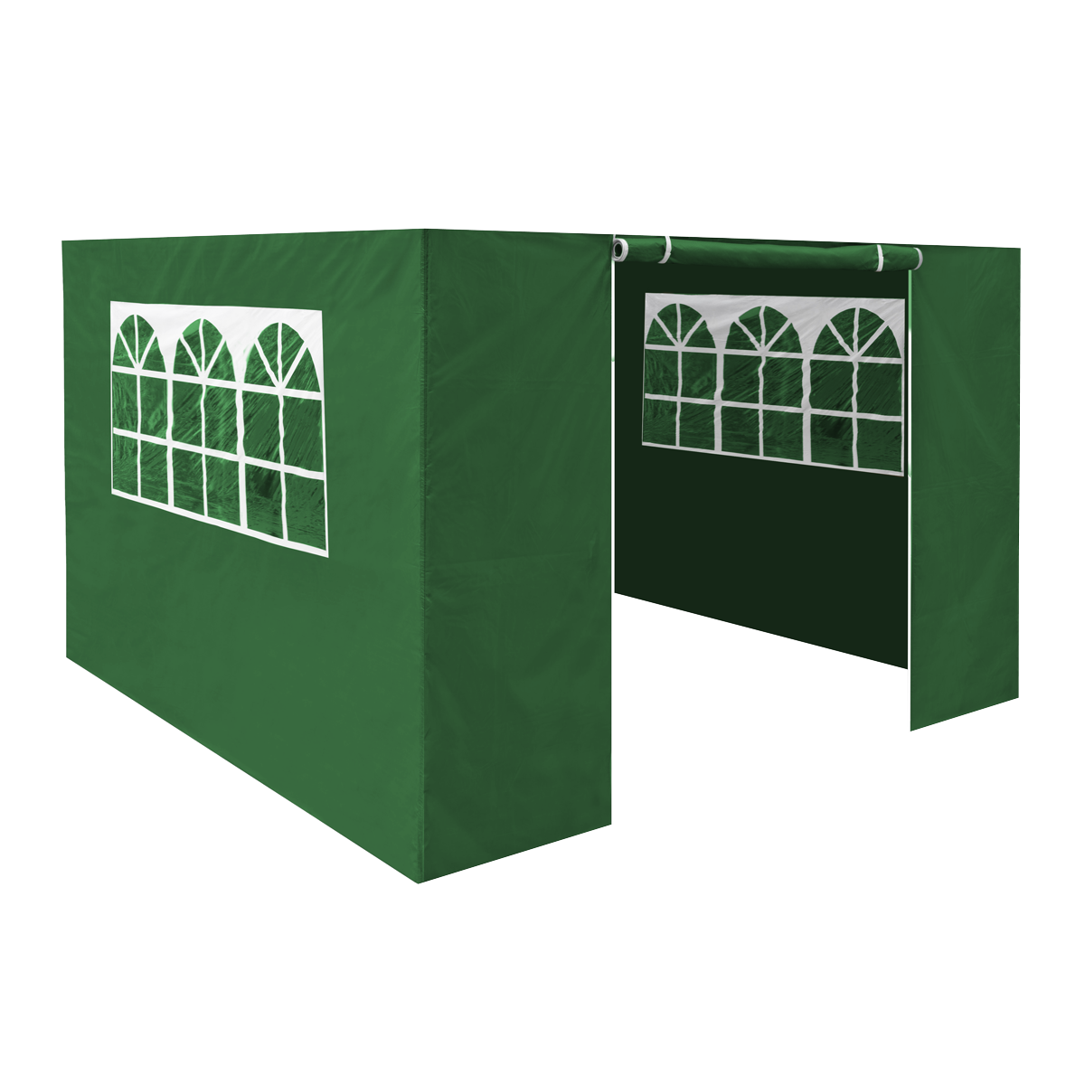Dellonda Premium Gazebo Side Walls/Doors/Windows Fits 2 x 2m Models - Dark Green DG144