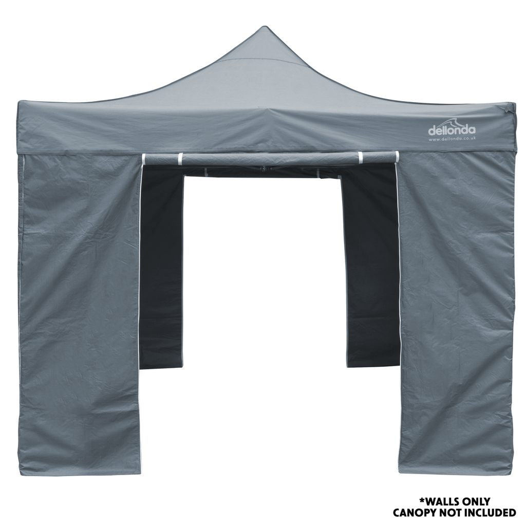 Dellonda Premium Gazebo Side Walls/Doors/Windows, Fits 2 x 2m Models - Grey DG145
