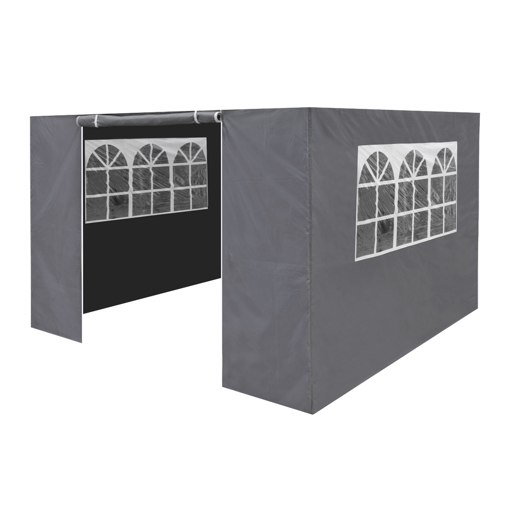 Dellonda Premium Gazebo Side Walls/Doors/Windows, Fits 2 x 2m Models - Grey DG145