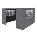 Dellonda Premium Gazebo Side Walls/Doors/Windows, Fits 2 x 2m Models - Grey DG145