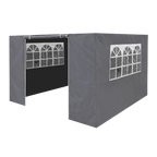 Dellonda Premium Gazebo Side Walls/Doors/Windows, Fits 2 x 2m Models - Grey DG145