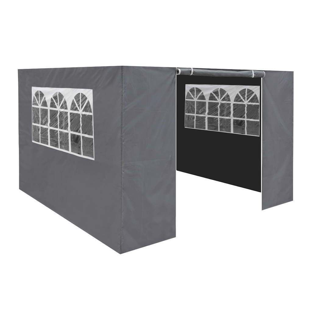 Dellonda Premium Gazebo Side Walls/Doors/Windows, Fits 2 x 2m Models - Grey DG145