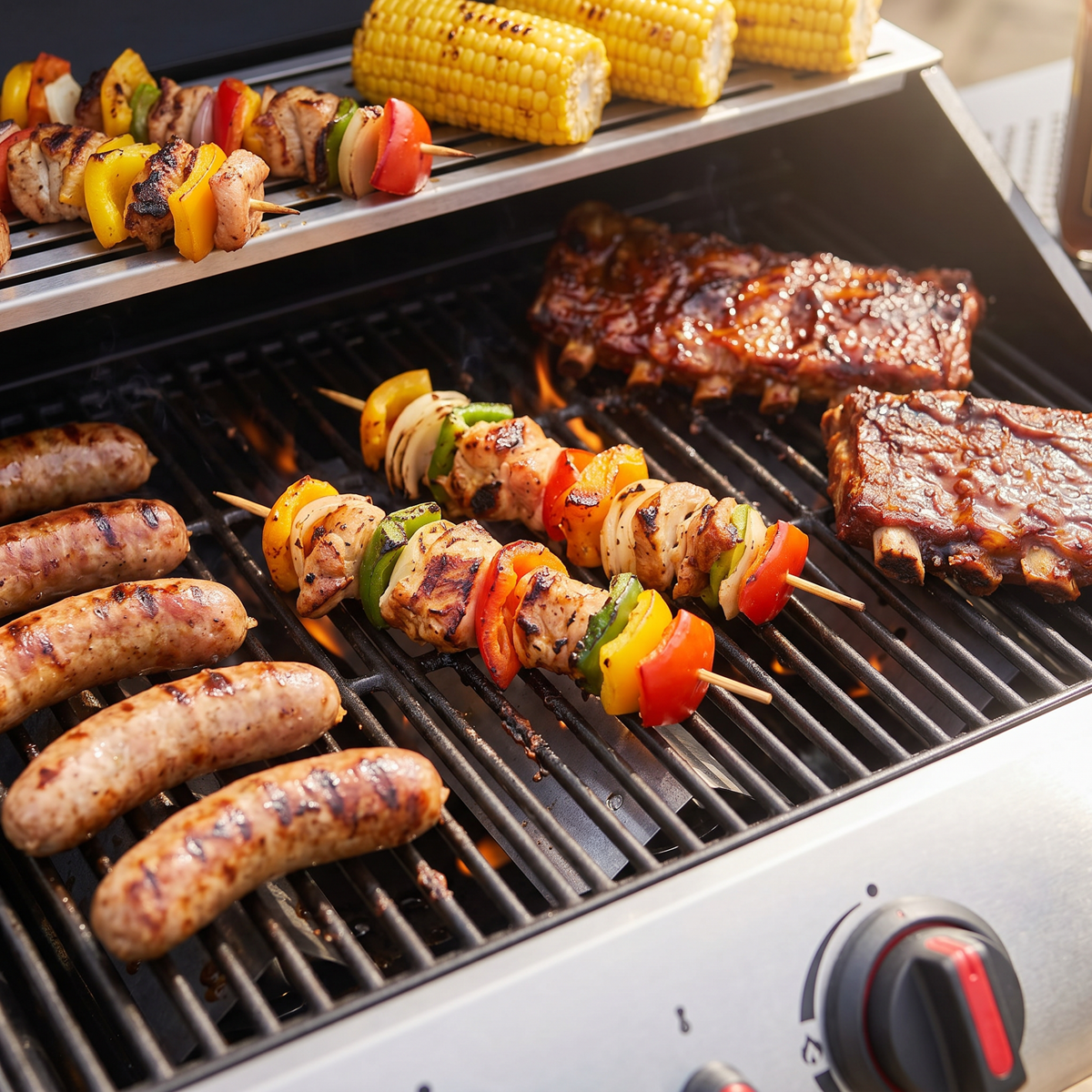 3 Burner Gas BBQ Grill with Piezo Ignition & Thermometer DG14