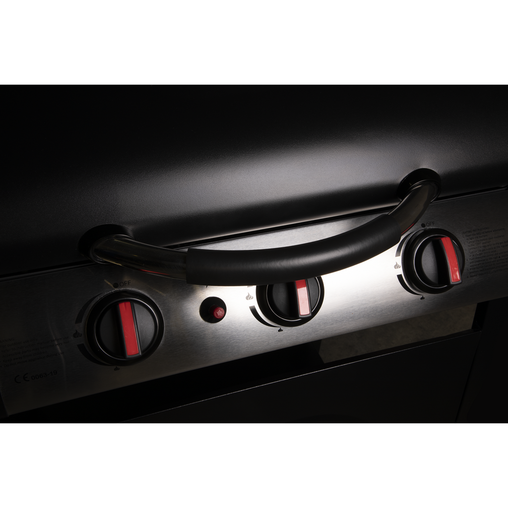 3 Burner Gas BBQ Grill with Piezo Ignition & Thermometer DG14