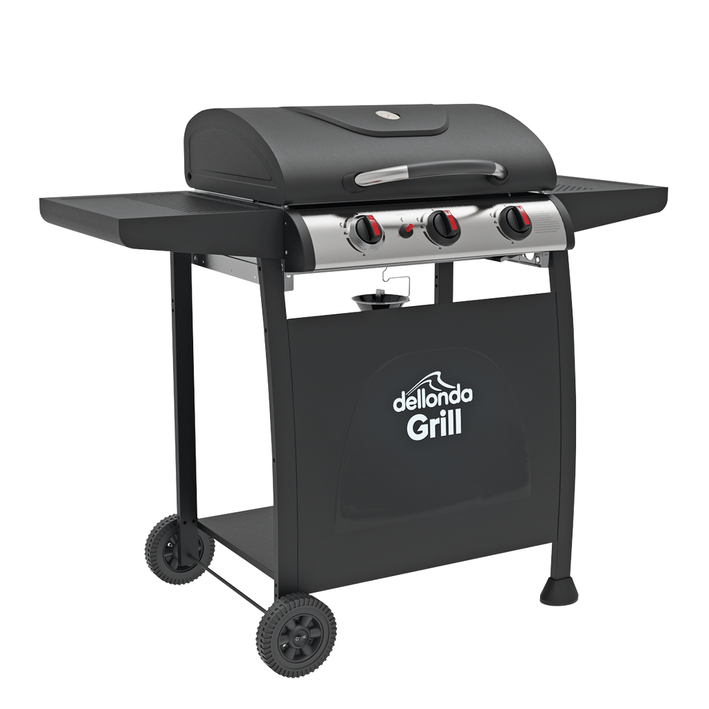 3 Burner Gas BBQ Grill with Piezo Ignition & Thermometer DG14