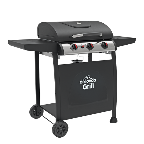 3 Burner Gas BBQ Grill with Piezo Ignition & Thermometer DG14