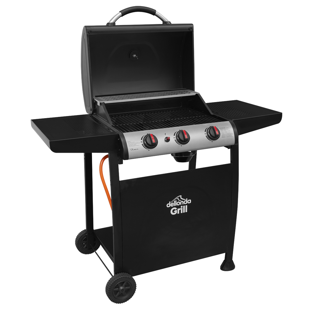 3 Burner Gas BBQ Grill with Piezo Ignition & Thermometer DG14