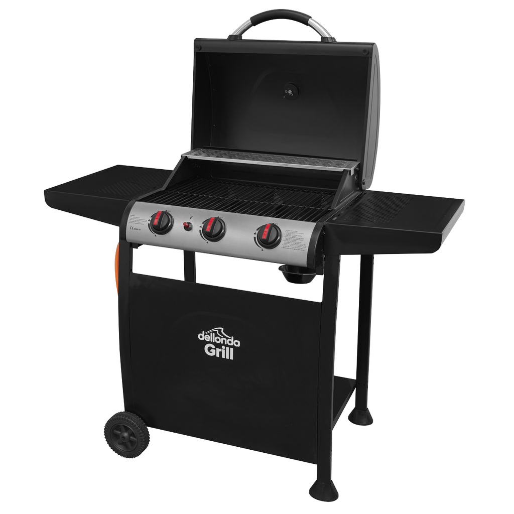 3 Burner Gas BBQ Grill with Piezo Ignition & Thermometer DG14