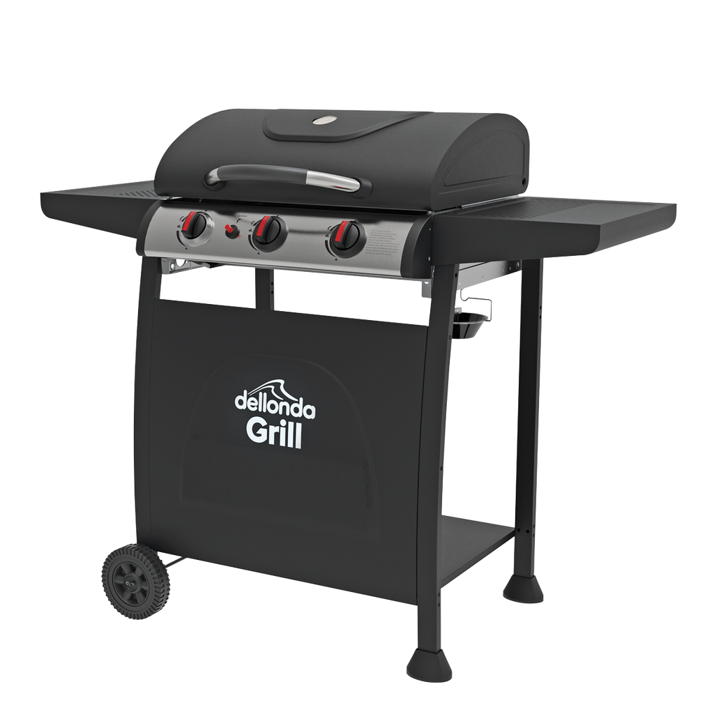 3 Burner Gas BBQ Grill with Piezo Ignition & Thermometer DG14