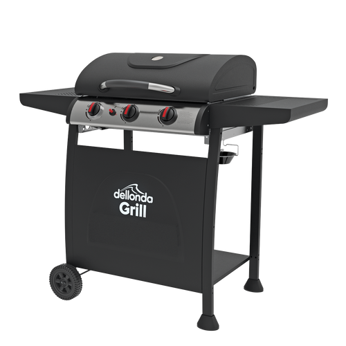 3 Burner Gas BBQ Grill with Piezo Ignition & Thermometer DG14