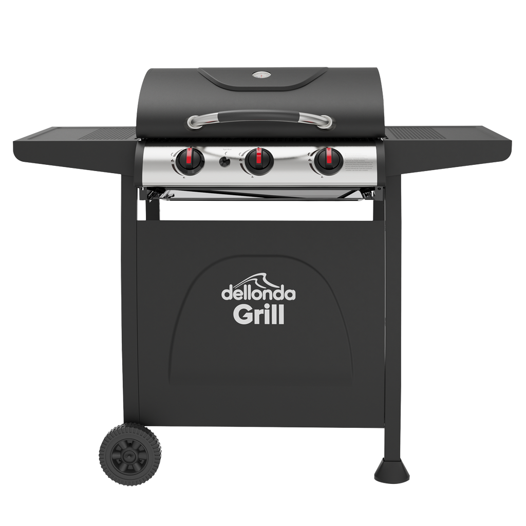 3 Burner Gas BBQ Grill with Piezo Ignition & Thermometer DG14