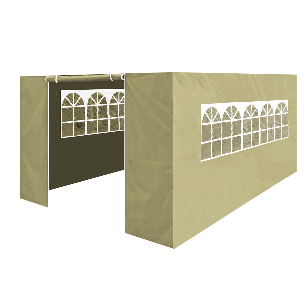 Dellonda Premium Gazebo Side Walls/Doors/Windows, Fits 3 x 4.5m Models - Beige DG150