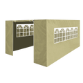 Dellonda Premium Gazebo Side Walls/Doors/Windows, Fits 3 x 4.5m Models - Beige DG150