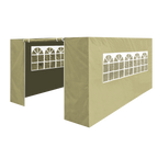 Dellonda Premium Gazebo Side Walls/Doors/Windows, Fits 3 x 4.5m Models - Beige DG150