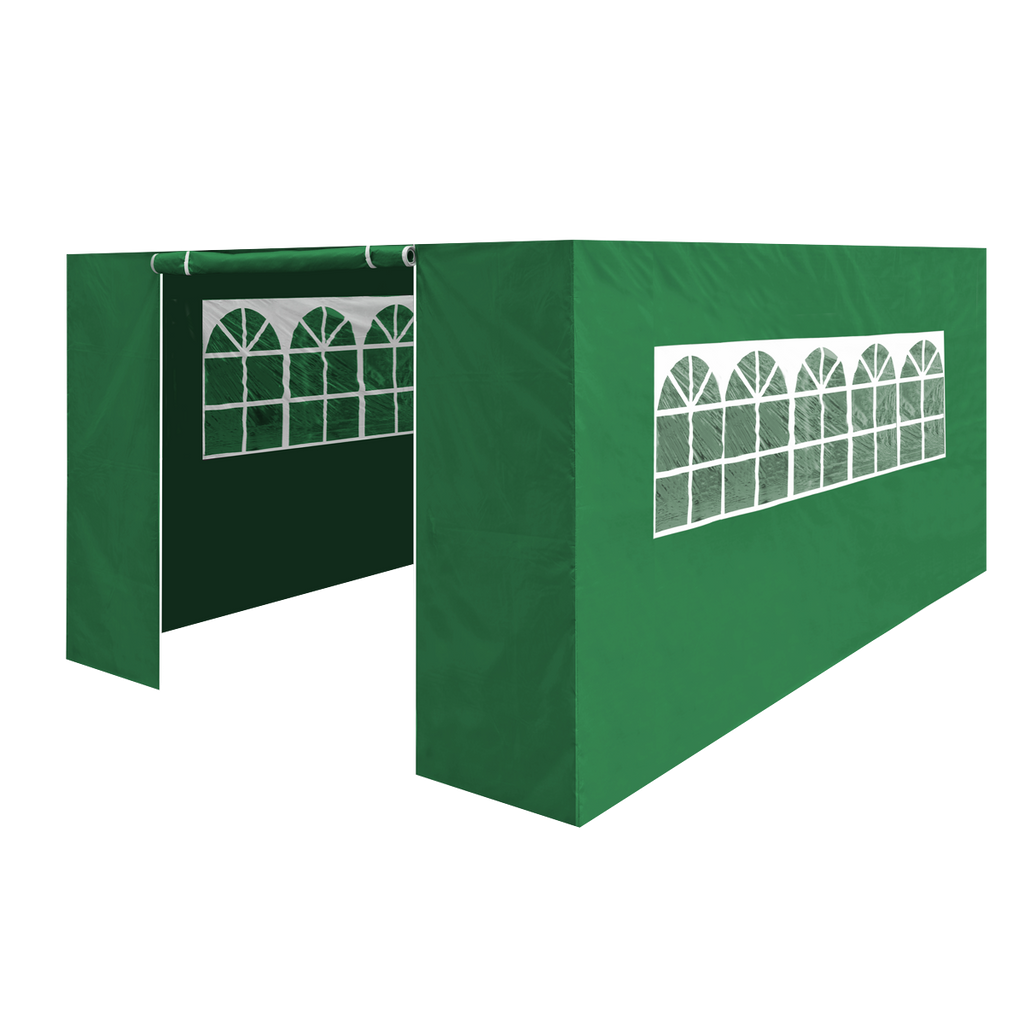 Dellonda Premium Gazebo Side Walls/Doors/Windows, 3 x 4.5m Models - Dark Green DG152
