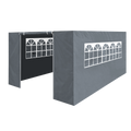 Dellonda Premium Gazebo Side Walls/Doors/Windows, 3 x 4.5m Models - Grey DG153
