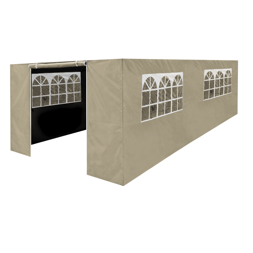 Premium Gazebo Side Walls/Doors/Windows, 3 x 6m Models - Beige DG154