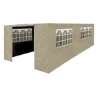 Premium Gazebo Side Walls/Doors/Windows, 3 x 6m Models - Beige DG154