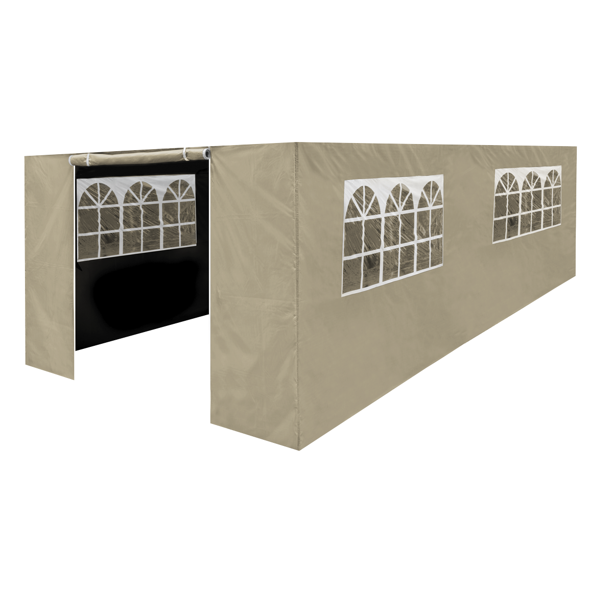 Premium Gazebo Side Walls/Doors/Windows, 3 x 6m Models - Beige DG154