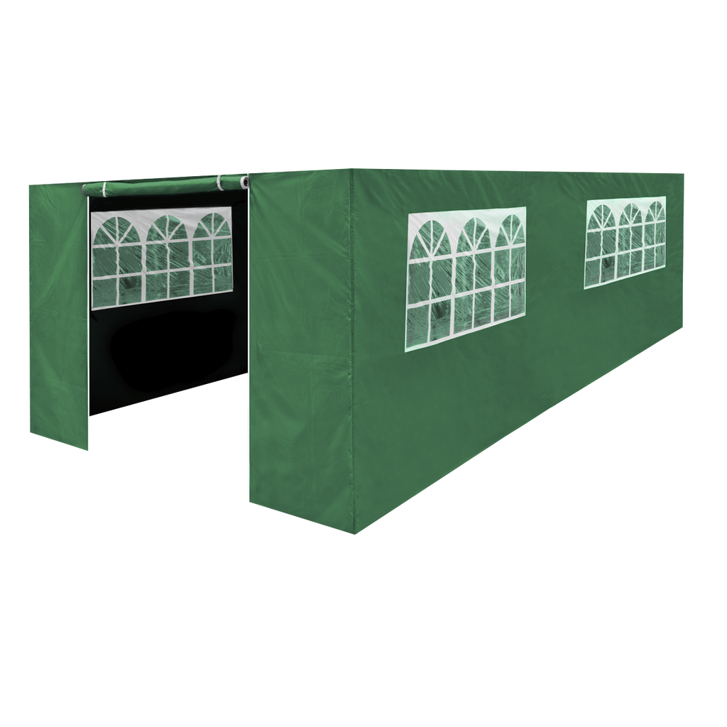 Dellonda Premium Gazebo Side Walls/Doors/Windows, 3 x 6m Models - Dark Green DG156