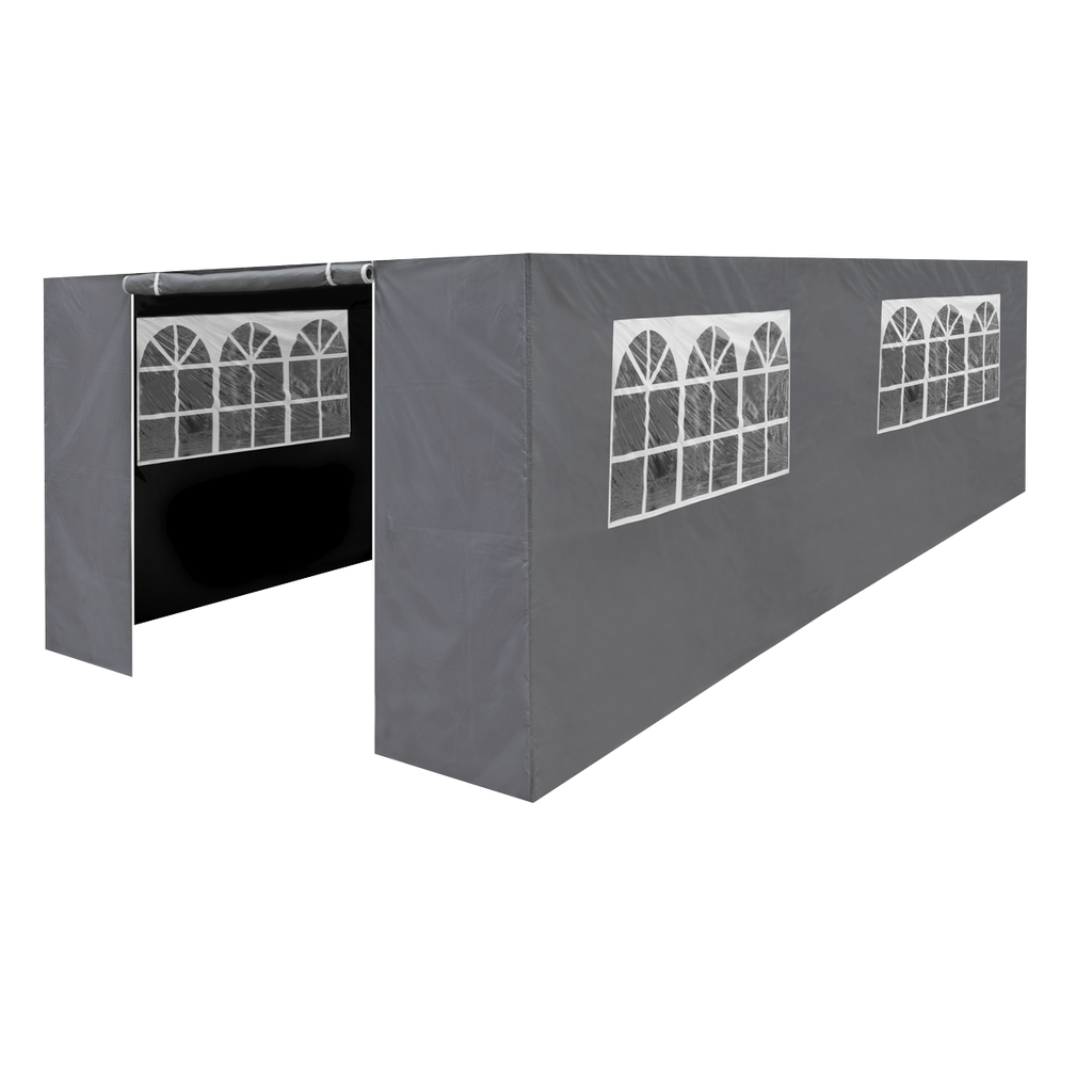 Dellonda Premium Gazebo Side Walls/Doors/Windows, 3 x 6m Models - Grey DG157