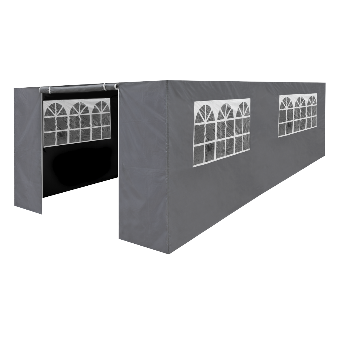 Dellonda Premium Gazebo Side Walls/Doors/Windows, 3 x 6m Models - Grey DG157