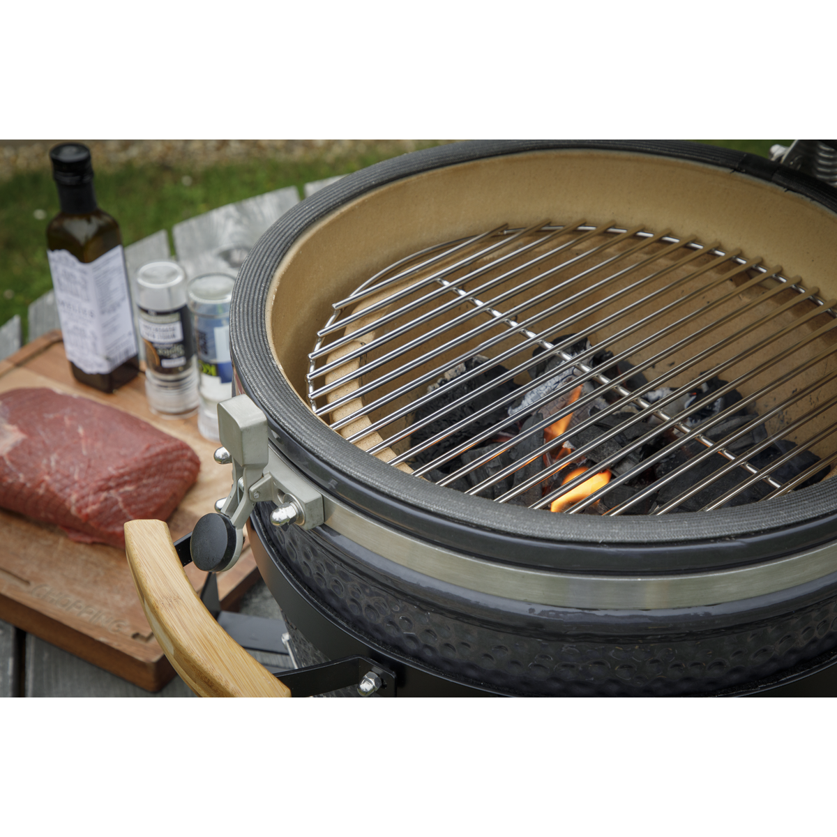 Deluxe 16"(40cm) Ceramic Kamado Style BBQ DG158