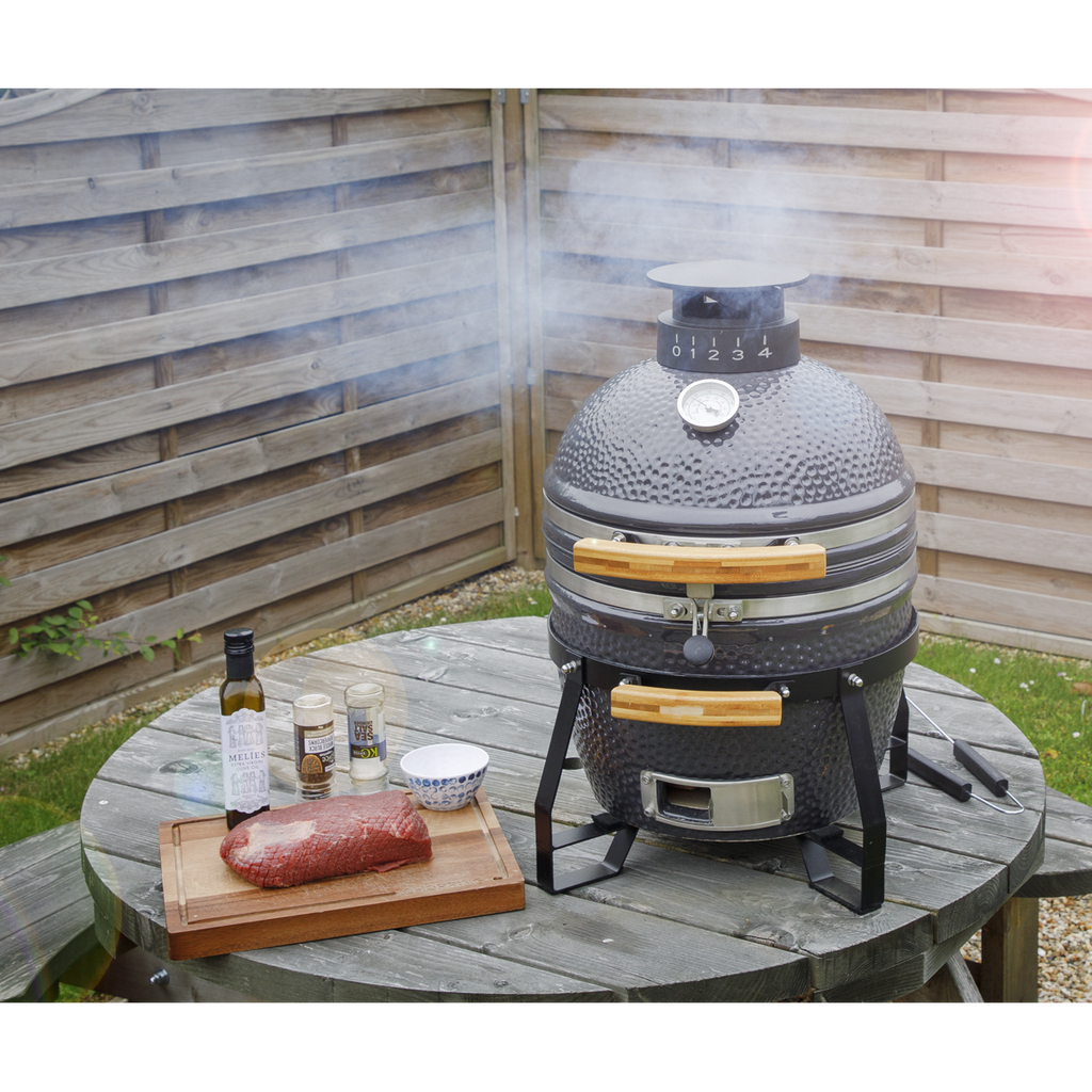 Deluxe 16"(40cm) Ceramic Kamado Style BBQ DG158