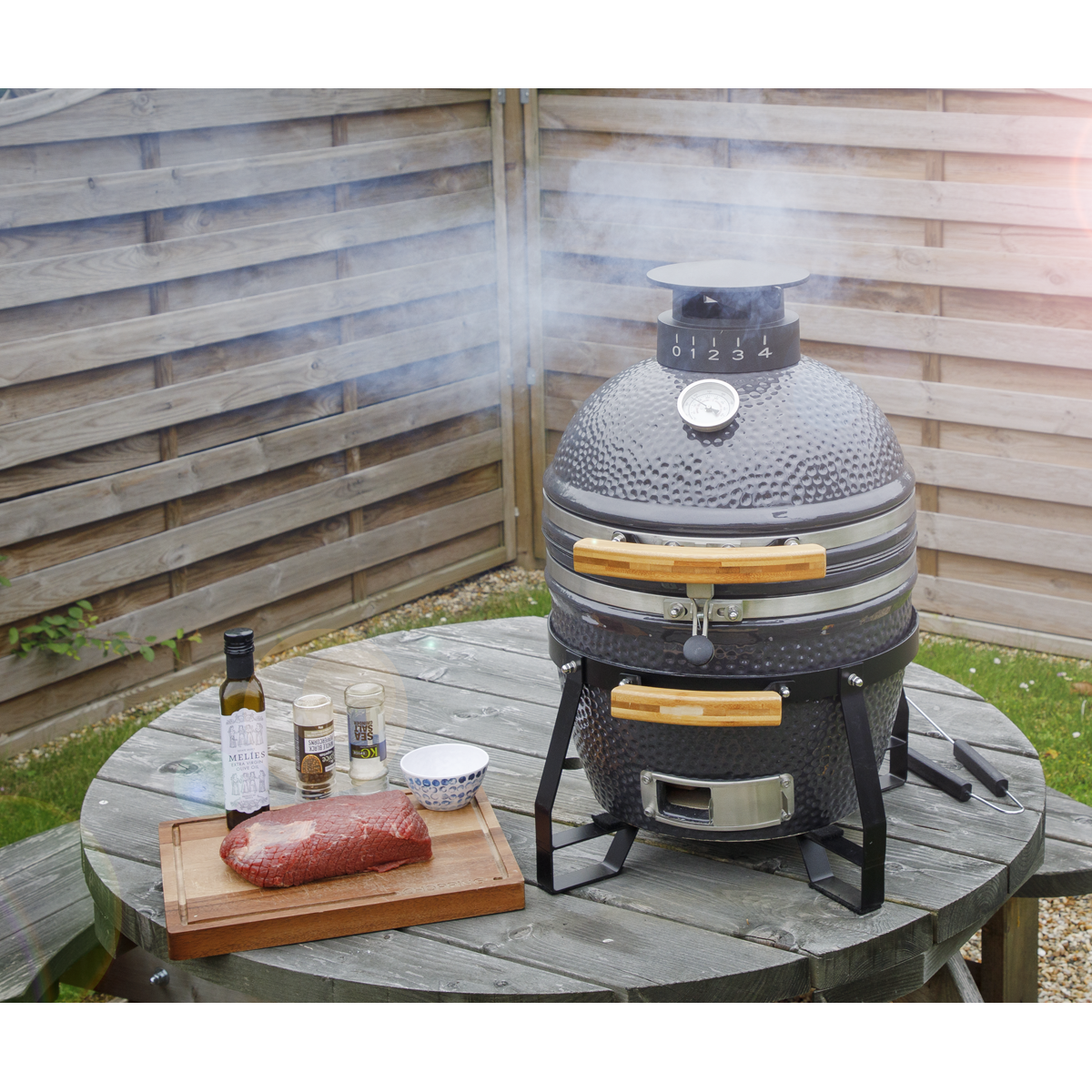 Deluxe 16"(40cm) Ceramic Kamado Style BBQ DG158