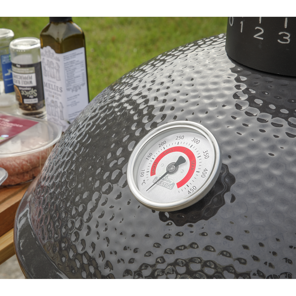 Deluxe 16"(40cm) Ceramic Kamado Style BBQ DG158