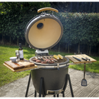 Deluxe 22"(56cm) Ceramic Kamado Style BBQ with Wheeled Stand DG159